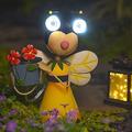 Lampes de jardin solaires guirlandes d'abeilles miel, lampe led étanche extérieure en métal vintage pour la maison jardin cour patio pelouse porche allée de la cour