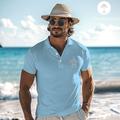 Ecaille de Tortue Homme Station balnéaire Imprimer Polo de rugby Travail Casual Des sports Fibre de Lait Manche Courte Polos Jaune Bleu Printemps été S M L Micro-élastique Polo à revers