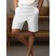 Homme Short Short en lin Short d'été Short de plage Jambe droite Plein Respirable Doux Court Casual du quotidien Vacances Mode Vêtement de rue Blanche bleu marine Non Elastique