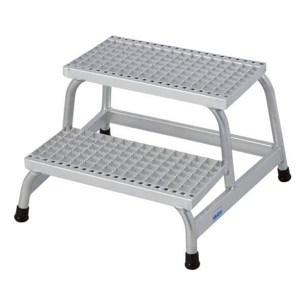 Krause Montagetritt mit Gitterroststufen »STABILO« 2 Stufen grau, 68x65x63 cm Image
