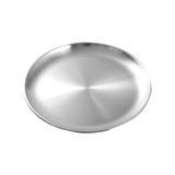 Jhomerit Baking Trays & Trays Stainless Steel Barbecue Plate Golden Plate Steak Plate Fruit Plate Buffet Plate Western Plate Flat Bottom (Silver)