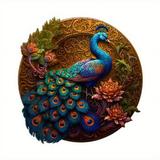 Peacock Peony Wooden Puzzle Special-shaped Animal Puzzle Decompressing Difficult Puzzle Toy For Adults Birthday Holiday Gift Wooden Toy For Adult Men And Women