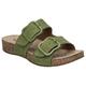 Pantolette JOSEF SEIBEL "Tonga 64" Gr. 37, grün (khaki) Damen Schuhe Pantoletten Plateau, Sommerschuh, Schlappen mit Schnallenverschluss