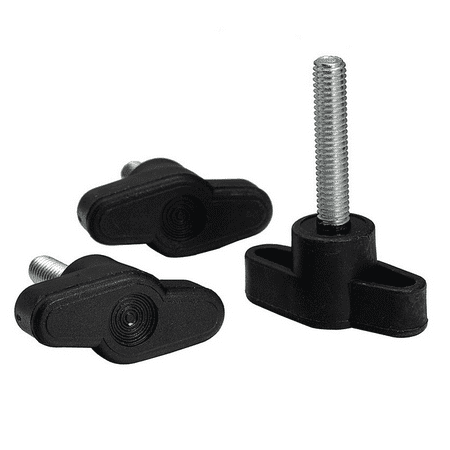 20 Pcs 304 Stainless Steel Slotted Thumb Screw T Shape Plastic Handle Head Bakelite Knob M5x20mm (Handle Length 27mm).