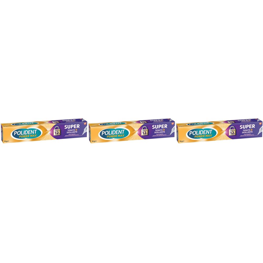Polident Super Sigillante, Adesivo per Protesi Dentale 3x70 g Crema