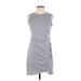 Nine West Casual Dress: Gray Marled Dresses - Women's Size Small Petite