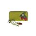 Isabella Fiore Leather Wristlet: Green Bags