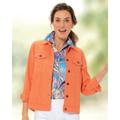 Blair Women's DreamFlex Colored Jean Jacket - Orange - M - Misses