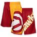 Men's Mitchell & Ness Red Atlanta Hawks Big Face 5.0 Fashion Shorts