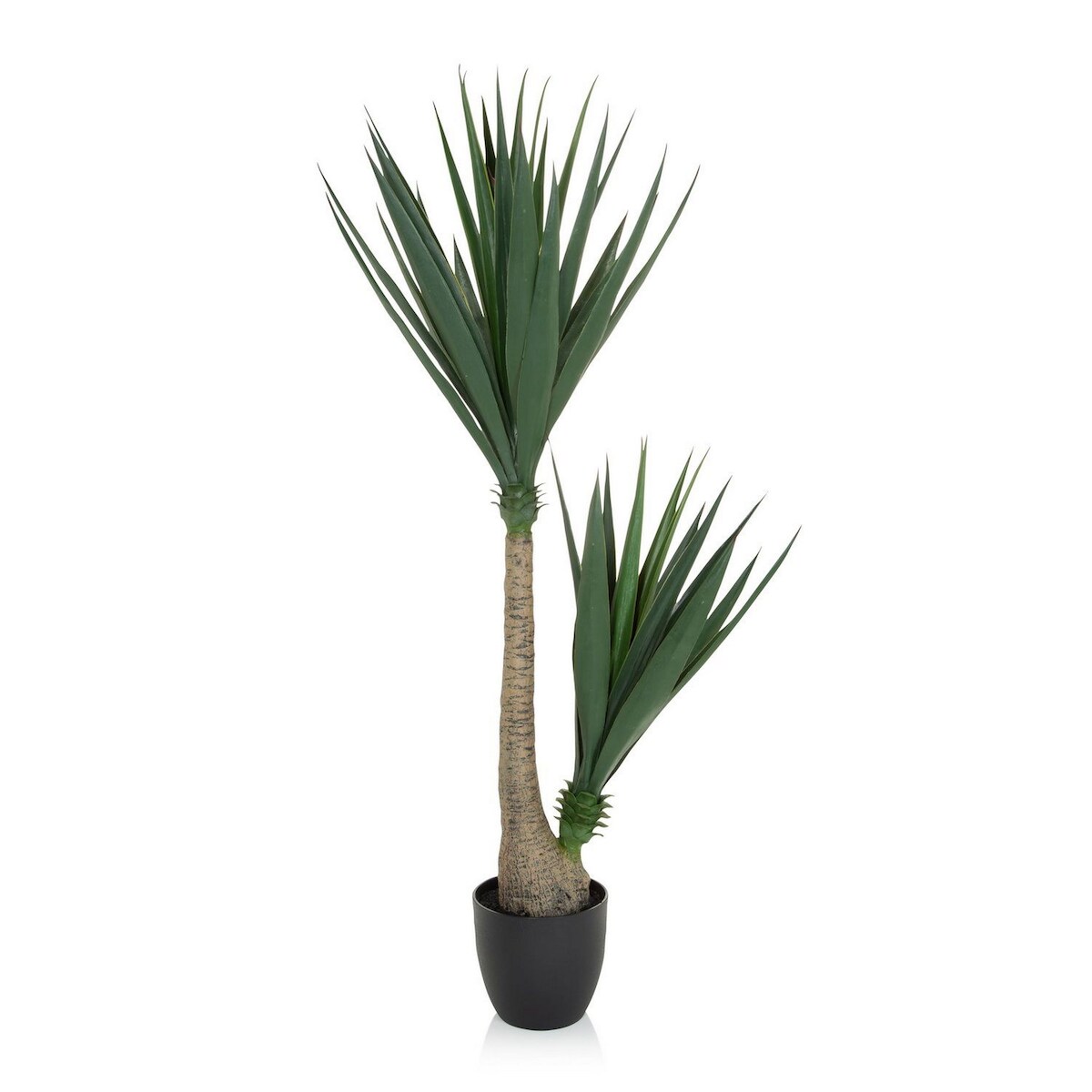 bümö plants Yucca Kunstbaum - Täuschend echte Palmlilie, geruchlose Premium Kunstpflanze für lebendiges Ambiente - authentische, künstliche Pflanzen Image