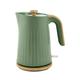 George Green And Wood Textured Scandi Fast Boil Kettle 1.7L - Green