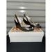 Michael Kors Shoes | Kors Michael Kors Vivian Women's Leather Metallic Snake Slingback Heels Us 5.5 | Color: Gray | Size: 5.5