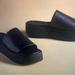 Anthropologie Shoes | Anthropologie Black Platform Slides | Color: Black | Size: 6.5