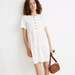 Madewell Dresses | Madewell Button-Front Short-Sleeve Tiered Mini Dress White {Y5} | Color: White | Size: M