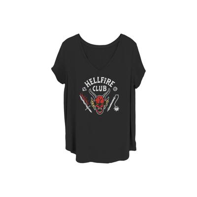 Plus Size Women's Hellfire Cut V-Neck T-Shirt by Woman Within in Black (Size 2X (18-20))
