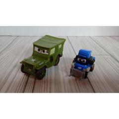 Disney Toys | Lot Of 2 Disney Cars Sarge And Pitty Doggie Forklift Plastic Models | Color: Blue | Size: 1:55