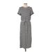 LOFT Beach Casual Dress - Midi: Black Stripes Dresses - New - Women's Size Small