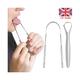2X Stainless Steel Tongue Tounge Cleaner Scraper Dental Care Hygiene Oral Mouth