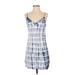 Bella Dahl Casual Dress - Slip dress: Blue Acid Wash Print Dresses - New - Women's Size X-Small