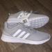 Adidas Shoes | Adidas Women's Size 8 Tennis Shoe Qt Racer 2.0 Grey/White 3 Stripes Nwt | Color: Gray/White | Size: 8