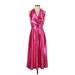 Donna Ricco Cocktail Dress - Wrap: Pink Dresses - Women's Size 2