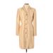 Ann Taylor Coat: Gold Solid Jackets & Outerwear - Women's Size 4