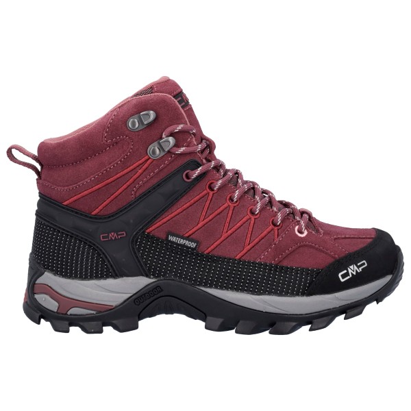 CMP - Women's Rigel Mid Trekking Shoes Waterproof - Wanderschuhe 37 | EU 37 rot/schwarz
