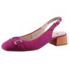 Slingpumps ARA "GRAZ", Damen, Gr. 2,5, pink (pink, orange), Ziegenveloursleder, Glattleder, modisch, Schuhe, Abendschuh, Sommerschuh, Blockabsatz, in abgerundeter Form