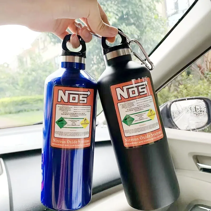 NOS Wasserflasche Motorräder Auto Isolierbecher 500ML Edelstahl Racing Stil Auto Innendekoration Zubehör Nos Thermosbecher Image