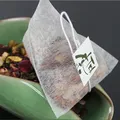 Sachets de thé en Fiber de maïs filtre à thé biodégradable en PLA en forme de pyramide
