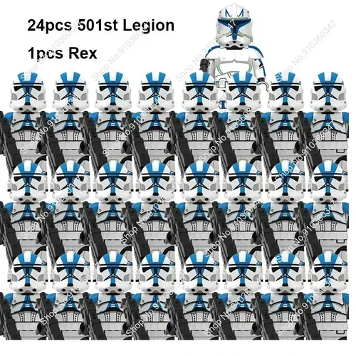 Heißes Spielzeug 25 Stück Star Captain Rex 501. Legion Klon Soldaten Kriege Darth Vader xp268