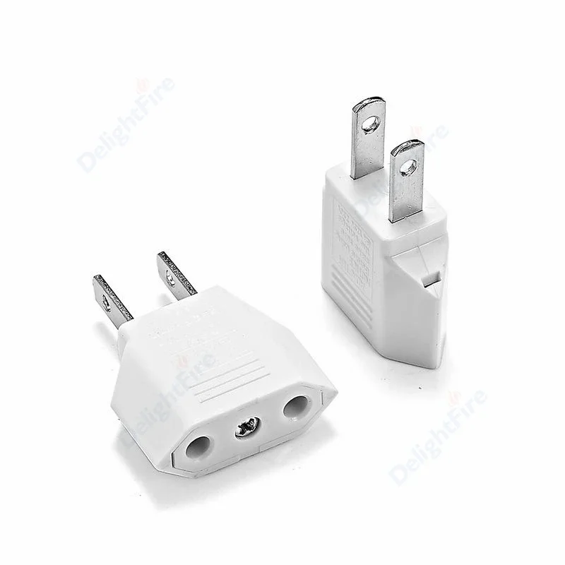 US-Stecker-Adapter, europäisch, Euro, EU zu USA, Amerika, China, CN, Kanada, CA, Reiseadapter, 2-poliger Stecker, Typ A, Konverter, Netzteil Image
