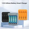 Hormmar 5V Output Smart Charger 4 slot Mixable per batterie ricaricabili agli ioni di litio AA/AAA