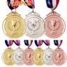 3/2/1 pz medaglie premio in metallo con nastro al collo oro argento bronzo premi medaglia premio per