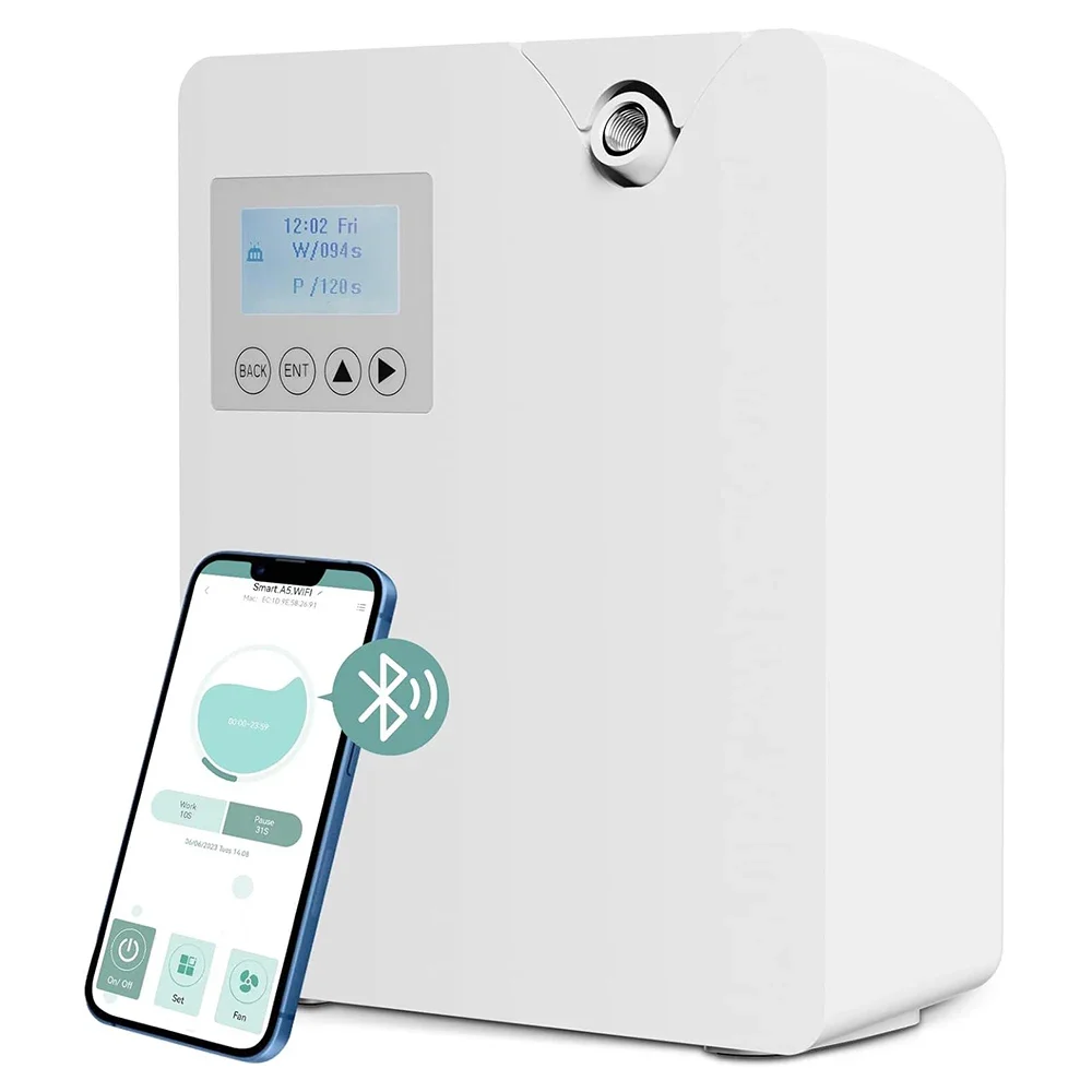 Diffusore di fragranze senza acqua 300ml Controllo WIFI Diffusore di aromi Funzione timer Deodorante per ambienti Distributore di odori per la casa Hotel