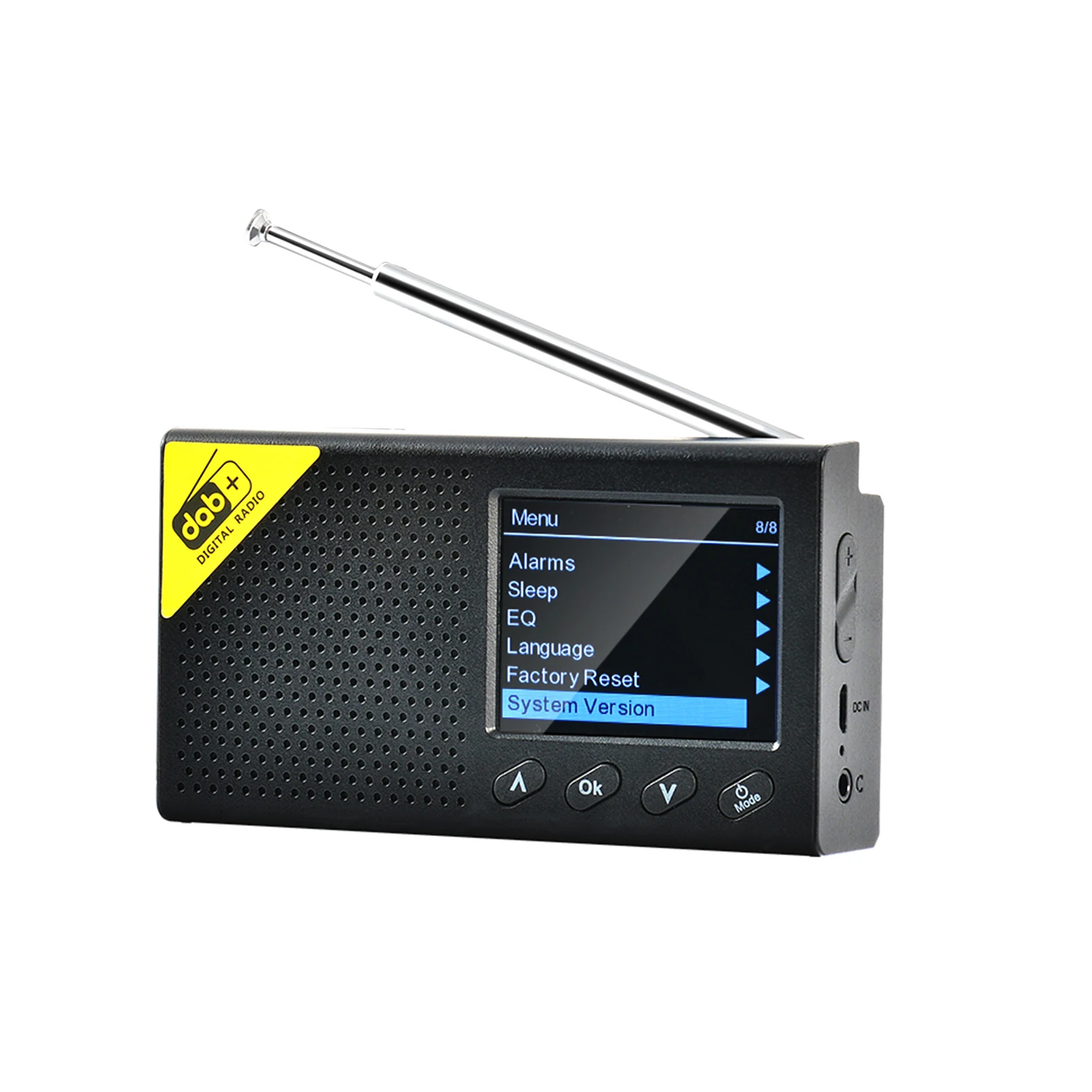Radio digitale DAB e FM con BT, radio digitale portatile Ricevitore DAB+FM wireless ricaricabile con sistema audio altoparlante stereo