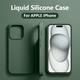 Original Liquid Silicone Phone Case For Iphone 11 13 12 14 15 Pro Max Cases For Iphone 15 Plus Shockproof Protective Cover