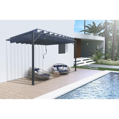 Cazeboo - Lamellendach bahia 4x3m Wandmontage Anthrazitgrau Image