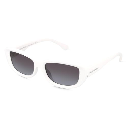 Michael Kors 0MK2210U Damen-Sonnenbrille Vollrand Eckig Acetat-Gestell, weiß