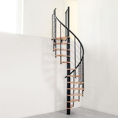 Minka Spindeltreppe Venezia Smart schwarz Wendeltreppe, 140 cm, Buche Image