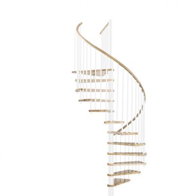 Minka Spindeltreppe Spiral Wood weiß Wendeltreppe, 160 cm, Eiche Image