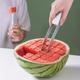 3-Piece Stainless Steel Watermelon Slicer Set with Easy Serve Forks - Durable, Dishwasher Safe Perfect for Fruit Prep