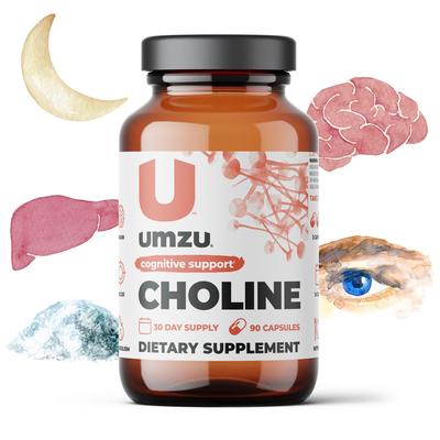 Choline: Cognitive & Hormonal Support by UMZU | Servings: 30 Day Supply