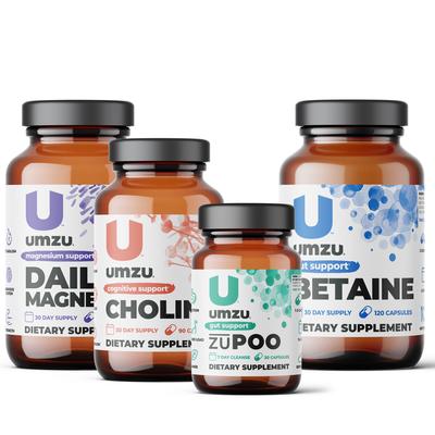 Cleanse Bundle: Choline, Zupoo, Daily Magnesium & Hcl by UMZU | 25.79 oz