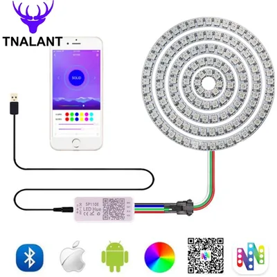WS2812B Led Pixel Ring Individul AddressabIe Ring 5050 RGB WS2812 IC BuiIt-in Led ModuIe With USB/DC