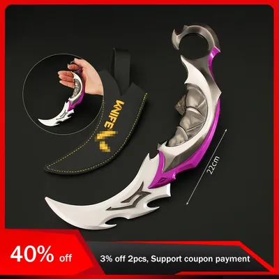 22cm Valorant Game Peripheral Weapon Keychain Large Size Reaver Karambit The Secret Society of The