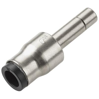 PARKER 67PLP-4-8 Push-to-Connect Fitting, Brass, Silver