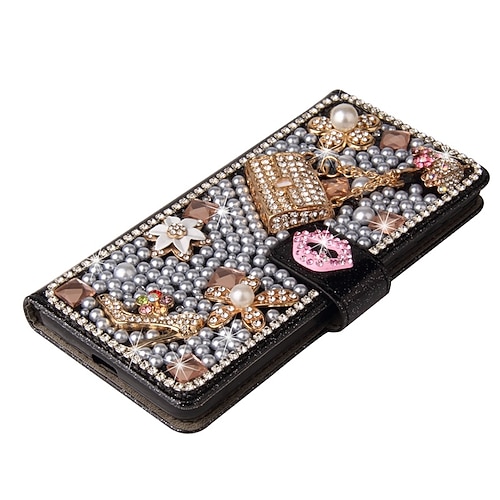 Handy Hülle Handyhüllen Für Samsung Galaxy S26 Ultra Plus S25 S24 S23 S22 S21 Ultra Plus S20 A55 5G A35 5G A25 Brieftaschenhülle Glitzer Glanz Staubdicht Ständer Glitzernd PU-Leder Image