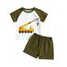 BOLUOYI Christmas Outfit for Girls Kids Toddler Baby Unisex Spring Summer Print Cotton Short Sleeve Tshirt Shorts Outfits Clothes