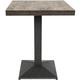 Dazhom - Table 60x60 carrée avec pied central pour bar bistrots Marron - Verni en Noir